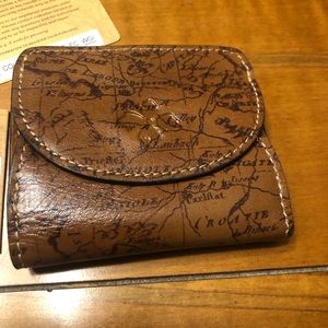 COPY - NWT- Patricia Nash Canelli Coin Wallet- Map Print (Riot Rust)